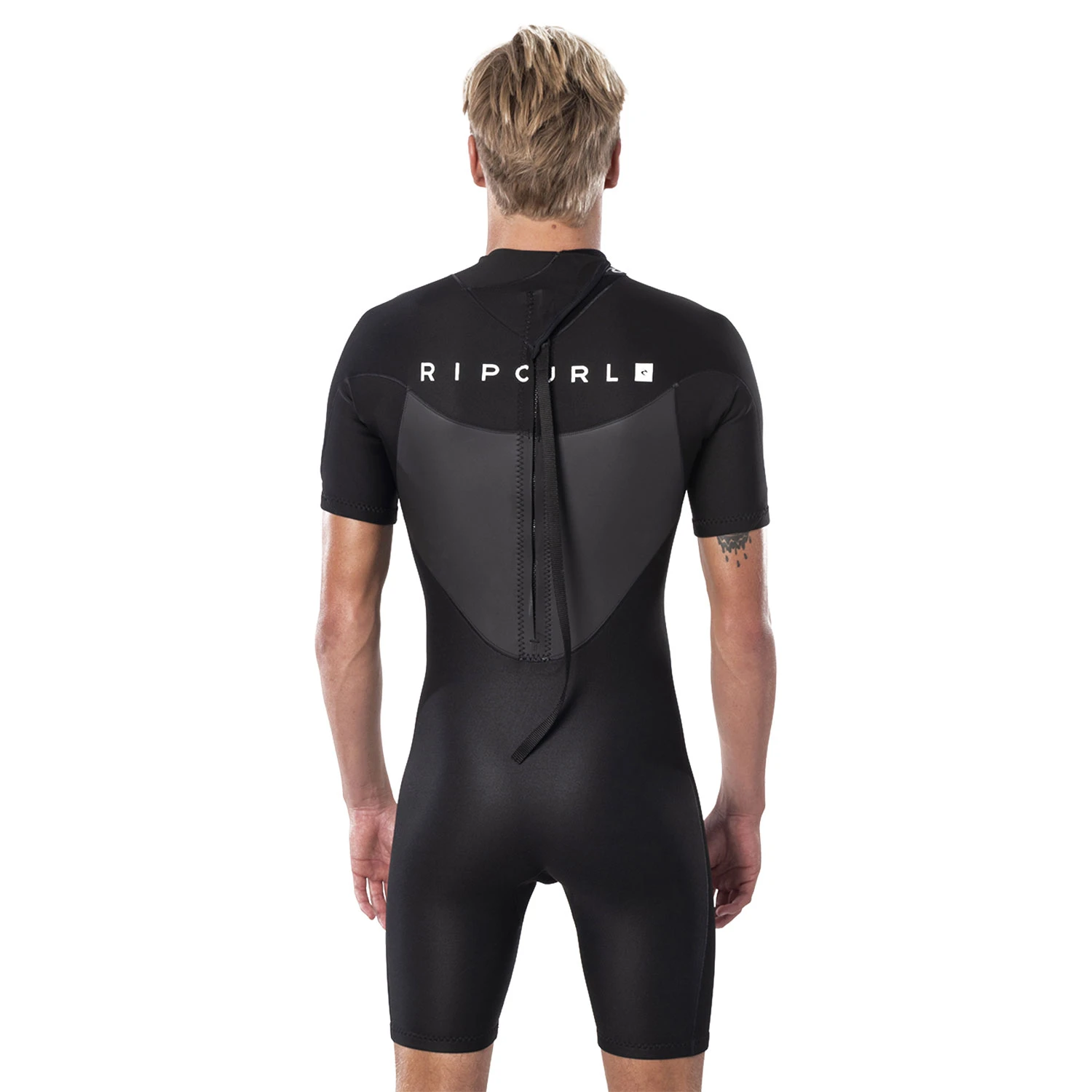 Rip Curl Omega 1.5mm Back-Zip Shorty Wetsuit - Black 2 Rip Curl Omega 1.5mm Back-Zip Shorty Wetsuit - Black - Image 2