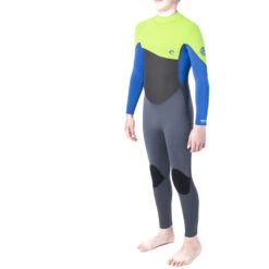 Rip Curl Junior Omega 5/3mm Back-Zip Wetsuit - Lime