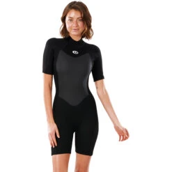 Rip Curl Womens Omega 1.5mm Shorty Wetsuit - Black -Mystic Store 2021 Rip Curl Womens Omega Shorty Wetsuit Black WSP9QW 0090 3