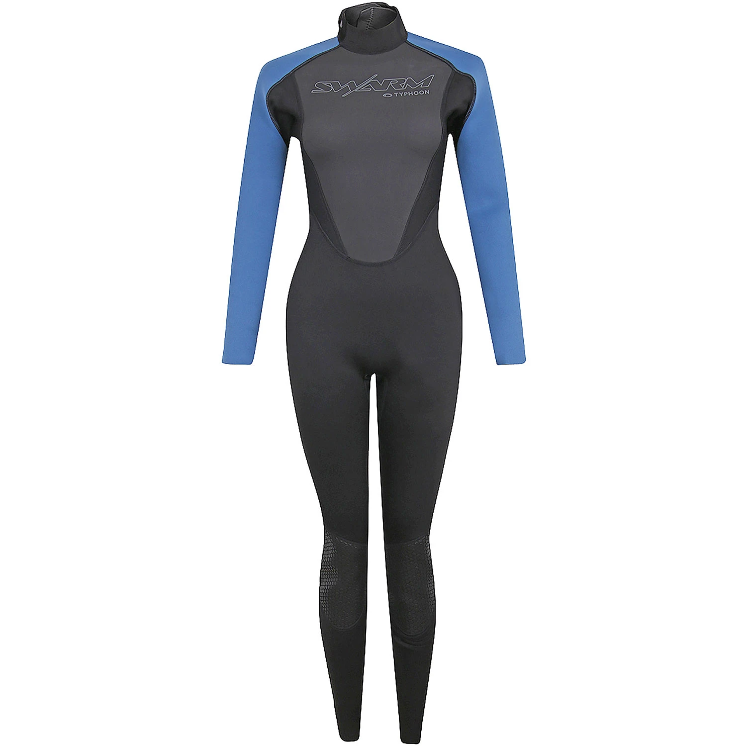 Typhoon Womens Swarm3 3/2mm Backzip Wetsuit - Black/Blue 1 Typhoon Womens Swarm3 3/2mm Backzip Wetsuit - Black/Blue