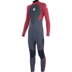 Alder Junior Stealth 5/4/3mm BZ Fullsuit Wetsuit - Jet Black / Red