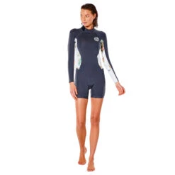 Rip Curl Womens Dawn Patrol EC 2/2mm Springsuit - Charcoal -Mystic Store 2022 Rip Curl Womens ECO Dawn Patrol Spring Suit Charcoal 115WSP 8059 4