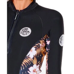 Rip Curl Womens G-Bomb 1mm Wetsuit Jacket - Black/Gold -Mystic Store 2022 Rip Curl Womens G Bomb Wetsuit Jacket 112WWJ 5040 5