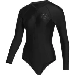 Mystic Womens Jayde Long Sleeve Swimsuit Rashvest - Black