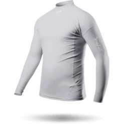Zhik ECO Spandex Rash Guard Long Sleeve - Platinum -Mystic Store 2023 Zhik DTP 0063 K PLT LeftSide