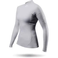 Zhik Womens ECO Spandex Rash Guard Long Sleeve - Platinum -Mystic Store 2023 Zhik DTP 0063 W PLT LeftSide