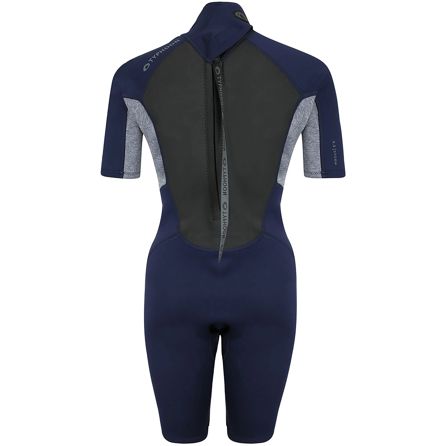 Typhoon Womens Storm3 3/2mm Shorty Wetsuit - Grey Marl 2 Typhoon Womens Storm3 3/2mm Shorty Wetsuit - Grey Marl - Image 2