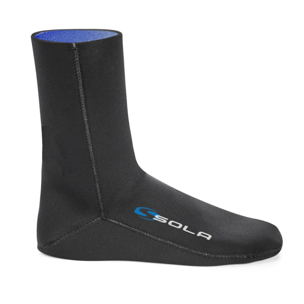 Sola 4mm Blindstitched Fleece Lined Wetsuit Socks 1 Sola 4mm Blindstitched Fleece Lined Wetsuit Socks