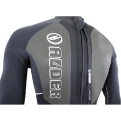 Alder Stealth 3/2mm Blindstitched Backzip Wetsuit - Black -Mystic Store stealth mens full blk sliver detail 229